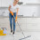 Flat Mop and Bucket with Hands Spin Drying, Reusable Microfiber Pads for MultiSurface Cleaning 3