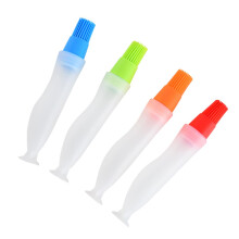 4pcs HeatResistant Silicone Oil Bottle Basting Brushes for BBQ Baking Pastry Cooking MultiColor