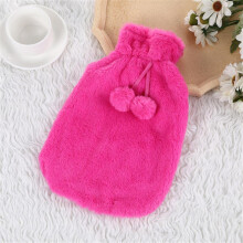 2l Hot Water Bottle Cover, Removable Plush Cover, 2L Bottle Size, Warm Faux Fur Fleece Purple, Heat Preservation