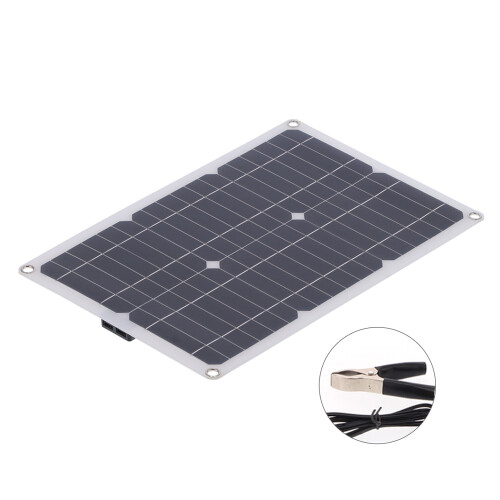 23W Monocrystalline Silicon Flexible Solar Panel Kit with Dual USB & DC Outputs 2