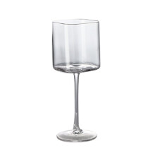 Elegant Long Stem Wine and Square Champagne Glasses for Red and White Wine 390ml 13.2oz