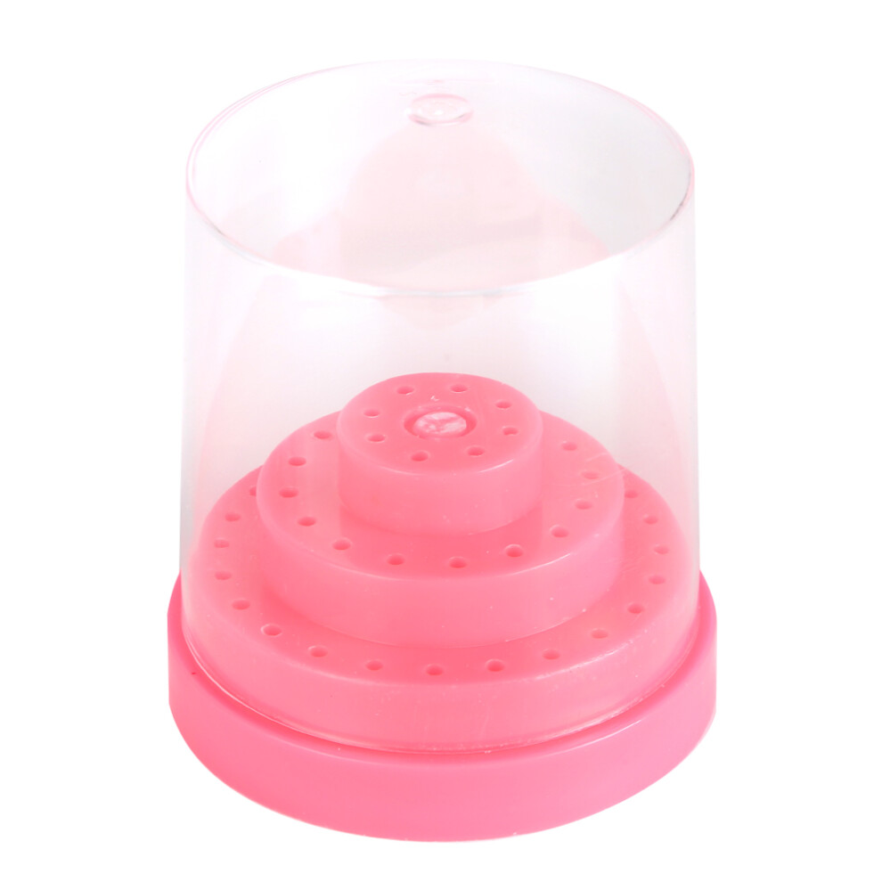 Space Saving Nail Organizer Box, ABS Material Stand Displayer For Dental Grinding Heads, Dustproof Design Ensures Cleanliness And Hygiene (48 Holes)