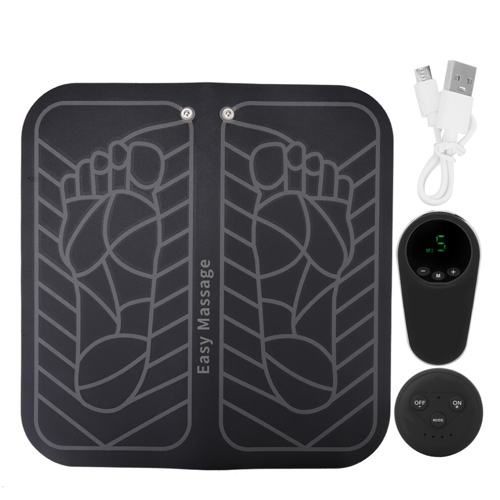 Circulation Enhancing Foot Massager, Pain Relief With Remote Control And Waterproof Surface, Tens Massage Technology For Home And Office Use