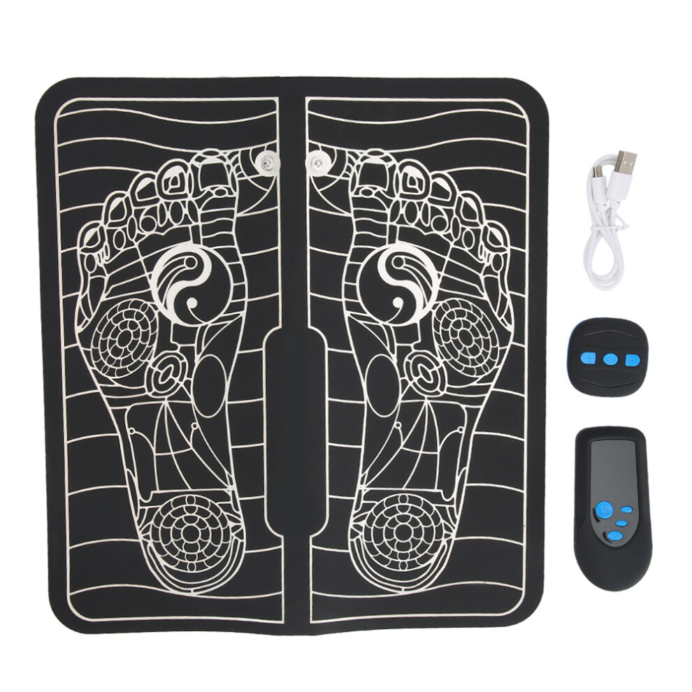 Silver Paste Conductive Foot Massage Mat With Remote Control Transcutaneous Electronic Nerve Stimulator Muscle Relaxation Deep Tissue Therapy Easy On