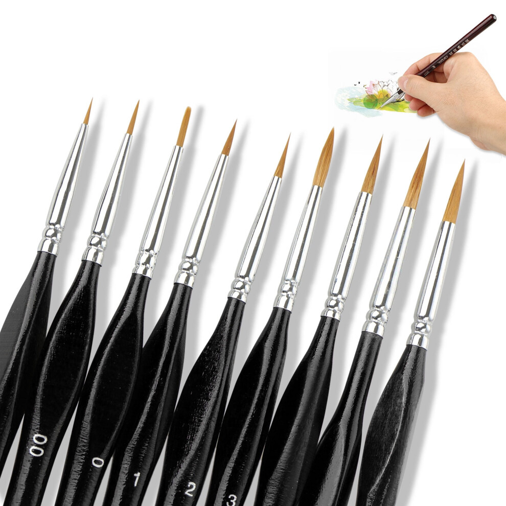 Versatile Miniature Paint Brushes, Ultra Thin Extra Fine For Watercolor And Acrylic Painting, Ideal For Air Painters And Silk Painters For Nightclubs
