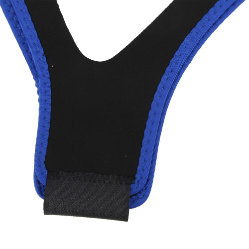 Black with Blue Edge Adjustable AntiSnoring Chin Strap Breathable Support Belt 1