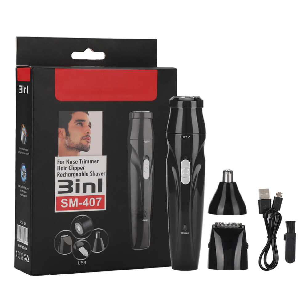 Ergonomic Design, Crisp Clean Lines For Men, Self Sharpening Blades Rechargeable Groomer With Waterproof Electric Shaver Detachable Blades