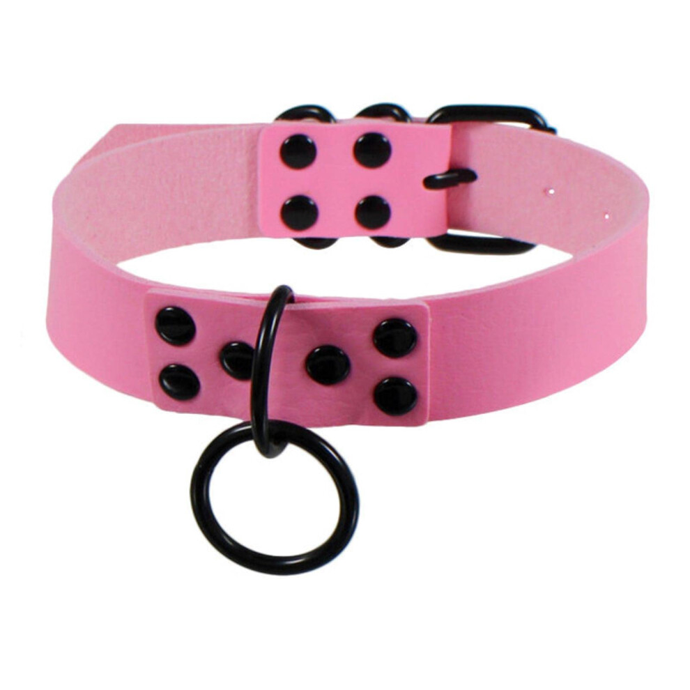 Dark/Black Fashion Sexy Rivet Women Man Punk Gothic Alternative Slave Leather Traction Rope Chain Bondage Necklace Jewelrypink