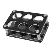 Portabottiglie decorativo in acrilico 2x3 con porta bicchieri - Stabile e sicuro