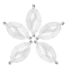 Sea Coarse Fish Floats 5Pcs Bubble Surface Controller Tackle Transparent White