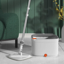 Spin Mop and Bucket Set with 6 Heads, 360 Rotation, Wet and Dry Microfiber Floor Cleaning Kit
