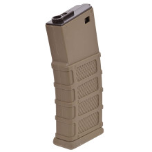 Airsoft Magazine M-Series Midcap 130 Rounds Tan 6mm BB Compatible with M4/M16 AEGs