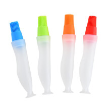 4pcs Silicone Oil Bottle Brush for BBQ and Baking, FoodGrade Easy Clean Mixed Colors