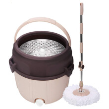 Spin Mop Bucket with Stainless Steel Basket, 360 Rotation, Single Barrel for Wood Floors