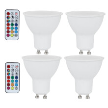 Light Maestro: Smart WiFi Bluetooth LED, GU10 RGB Light Bulbs, 40W Equivalent, Color Changing LED Bulb, Infrared Remote Control Dimmable, For Living