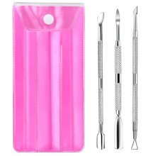 Kit profissional para cuidados com as cutículas, cabo antiderrapante em aço inoxidável com design ergonômico para manicure em casa, spa e salão