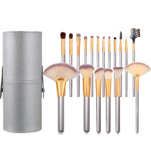Professionelles Make-up-Pinselset, inklusive Pinselhalter zur einfachen Aufbewahrung, hochwertige Synthetikborsten, rutschfester Holzgriff, vegan