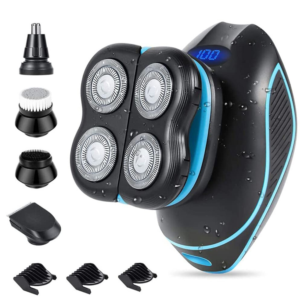 5D Floating Electric Shaver for Men, Smooth and Close Shaving with Wet/Dry Versatility, Head Shaver with ScalpSafe Technology, 5 In 1 Bald Head