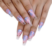 Manucure chic, faux ongles à coller aux couleurs classiques, acrylique écologique, application facile et longue tenue, occasions spéciales,