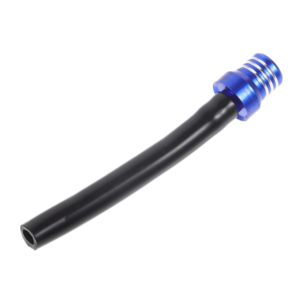 Motorcycle Gas Cap With Breather Hose Cnc Aluminum For Atv Fuel Tank Secure Seal Blue 9347817324310
