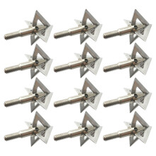 12pcs 100Grain 4blade Silver Broadhead Sharp Arrow Point Hunting Crossbow