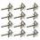 12pcs 100Grain 4blade Silver Broadhead Sharp Arrow Point Hunting Crossbow 1
