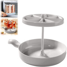 Bacon Grease Saver with Strainer, Microwave Bacon Cooker, User-Friendly Design for Healthy and Tasty Breakfast, Heat-Resistant Plastic Tray with