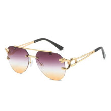 Retro-Inspired Aviator Sunglasses with Frameless Design and Anti Glare Clarity, UV Protection Meets Clear Vision, Durable Frame with Stylish Design,