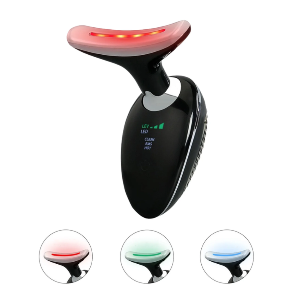 Red/Light Wrinkles Uction Device With Multi-Mode Facial Therapy, 7-In-1 Face Massager Incorporating Therapy And Lymphatic Drainage, Double Chin