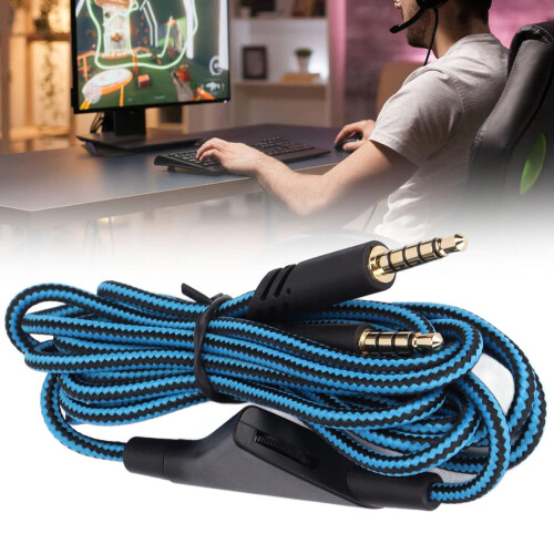 Replacement Audio Cable for Astro A40 Headset, Volume Control Function Nylon Braided Cable with Mute Control, Compatible with Astro A10 A40TR Gaming 1