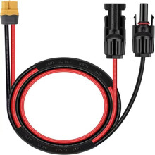 Heavy Duty 12AWG Solar Connectors To XT60 Extension Cable Outdoor Solar Panel Connector Current XT60 Compatible