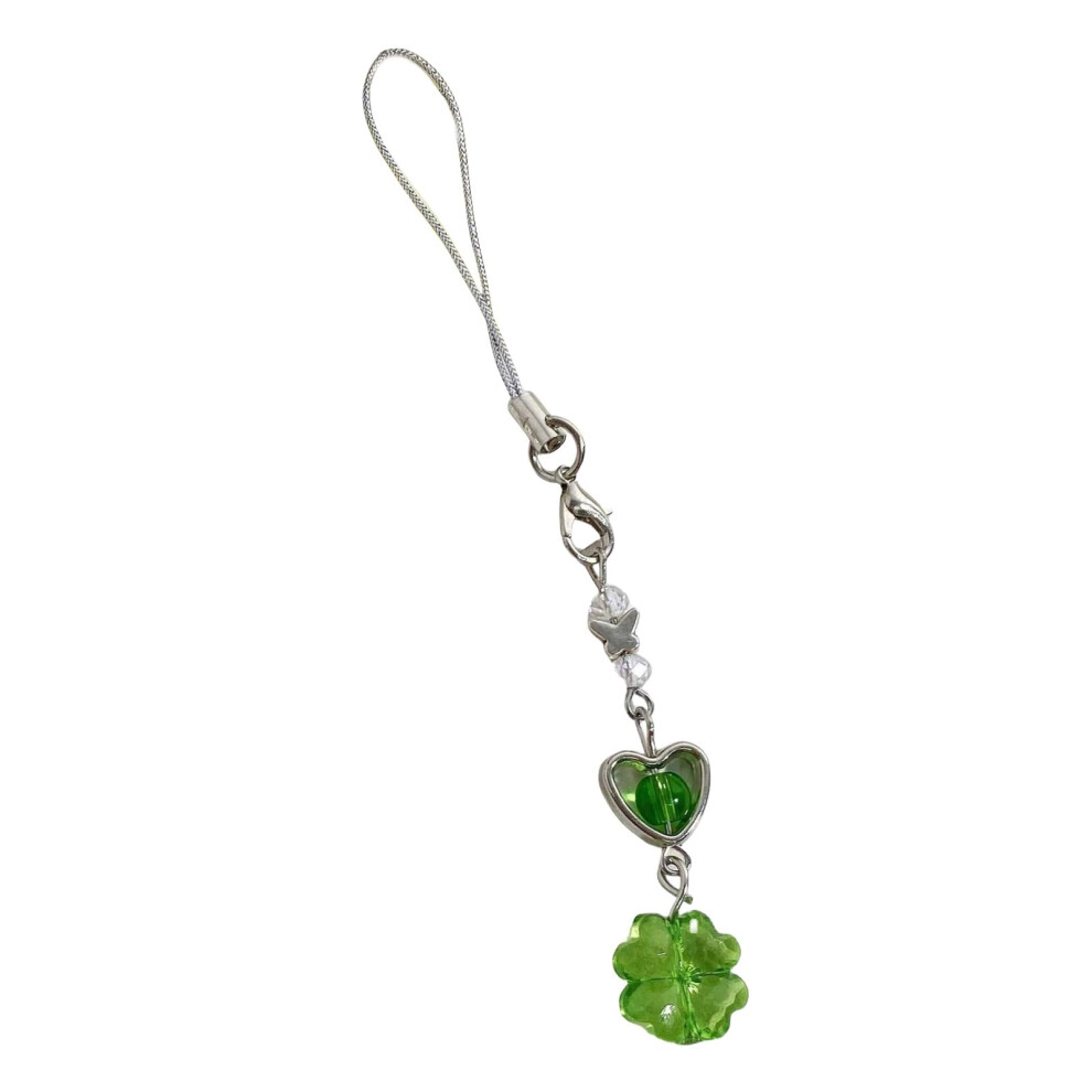 Lucky Clover Beaded Phone Charm Acrylic Wrist Strap Stylish Dropresistant Chain For Bags And Wallets 9070919182402