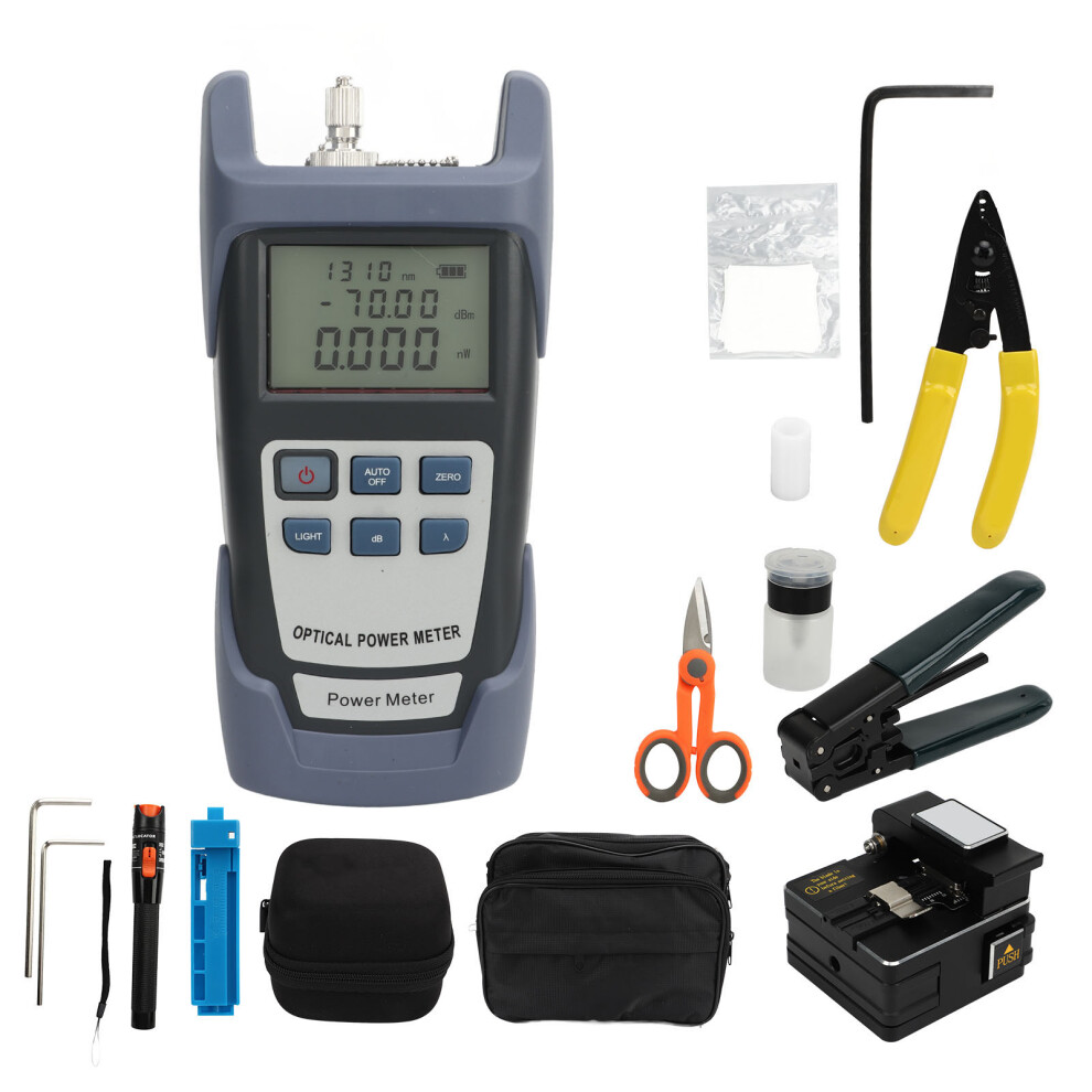 All In One Fiber Optic Termination Toolkit Featuring Precision Cleaver Power Meter And Visual Fault Finder Portable Design Suitable For Field 9191629779611