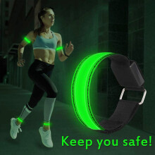 Adjustable USB Reflective Bands 4pcs for Cycling & Night Activities