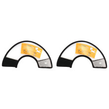 Elizabethan ECollar 2Pack For Dogs And Cats White With Black Wound Healing Cone