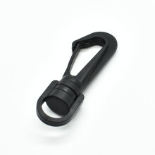 50pcs Black Plastic Swivel Snap Hooks 3/8 Inch with Secure Lock for Dog Leash and Luggage