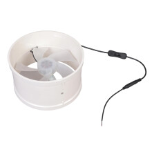 200 mm 12 V PVC-Kanalventilator 360 cfm mit geräuscharmen