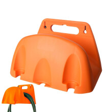 Hose Holder WallMount Outdoor Hose Rack, HeavyDuty Hose Storage Reel, Orange Hose Hooks for Extension Cords