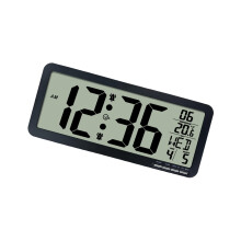 Digitale Wanduhr mit großem LCD-Bildschirm,-Schwarz