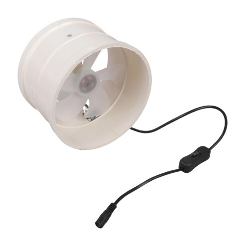 Einfach zu installierender PVC-Kanalventilator, 160 mm, 12 V,