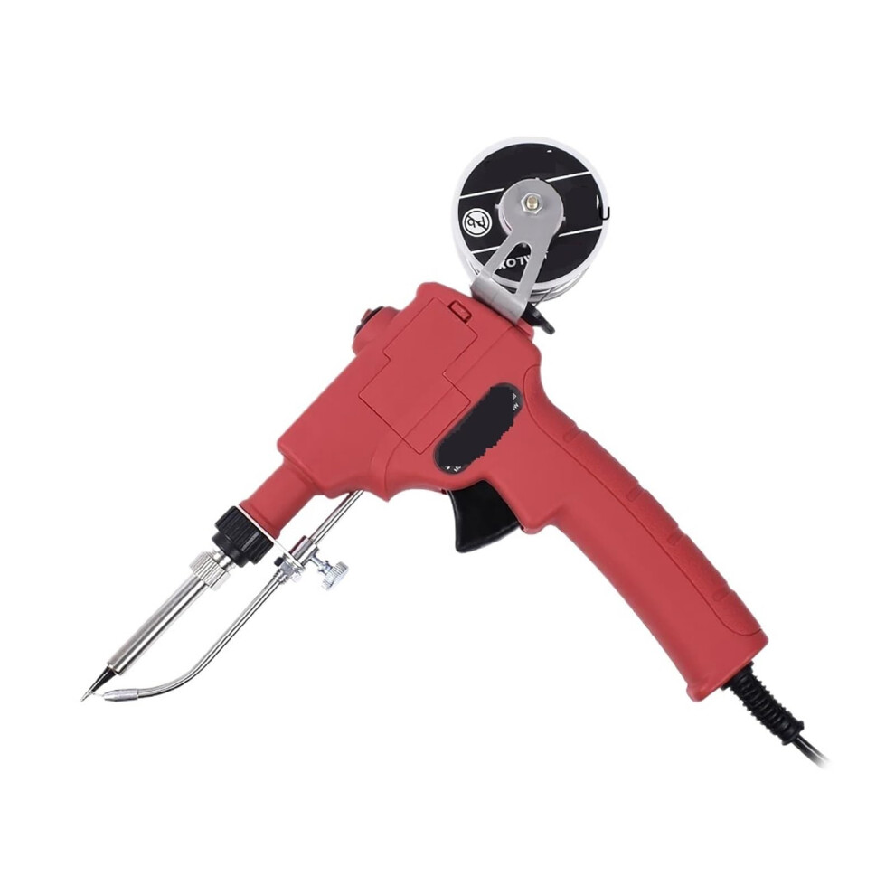 Soldering Iron Gun 60W Kit Automatic Handheld With Desoldering Pump Lead Solder Wire Red Electronics 9094768666906