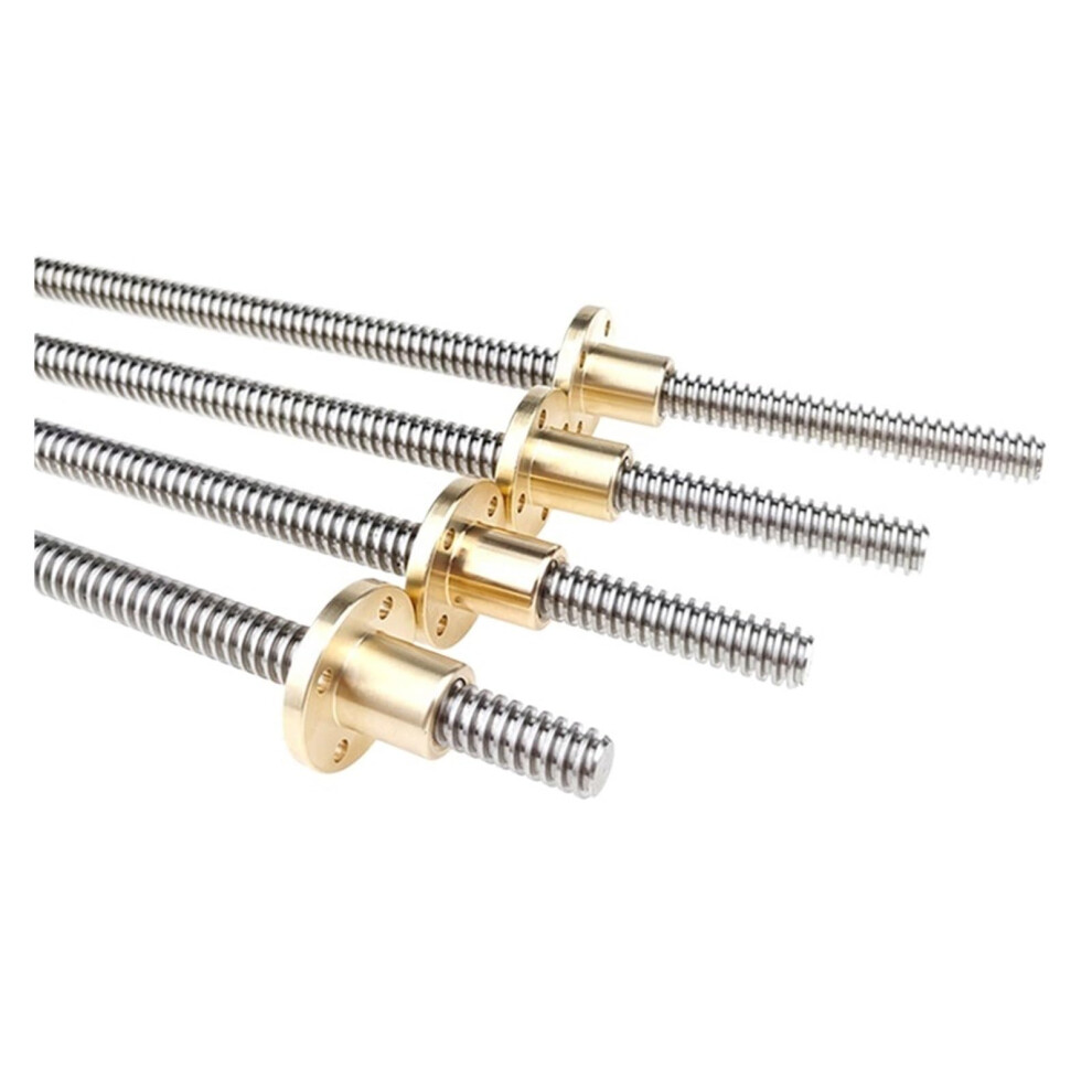 T12 Trapezoidal Lead Screw With Brass Nut 1100Mm Pitch 2Mm Lead 4Mm Smooth Operation 9187378711279