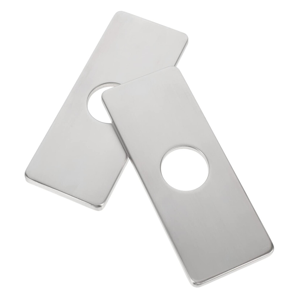 Stainless Steel Faucet Plate 2Piece Sink Hole Cover For Kitchen Sinks Compatible With Basin Taps 9094768667491