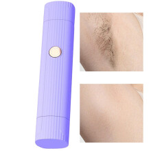 Women's Bikini 2 In 1 Waterproof Epilator DoubleHead Wireless For Body Face Legs Armpits Travel Purple