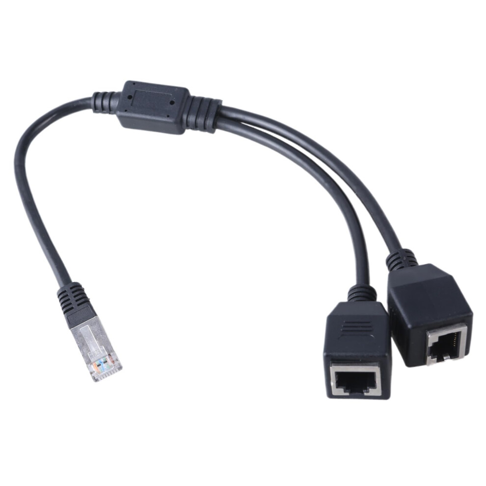 Double Port 45 Ethernet Extension Splitter Two Port Rj45 Cat5 Cat6 Cable Extender Adapter 9094768671399