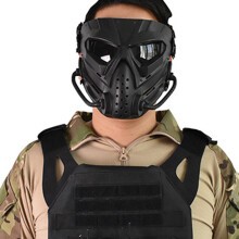 Full Face Paintball Mask, TPR Material, 18x18.2cm, Clear Eye Protection