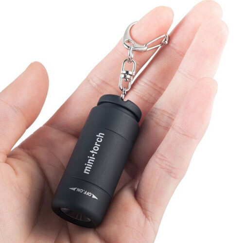 Mini Rechargeable LED Keychain Light 52x21mm Waterproof 0.5W 2
