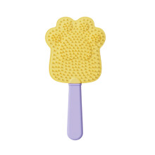 Double Side Cats Massage and Deshedding Brush-yellow purp le