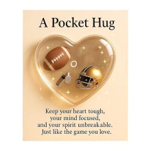 Sportthema Pocket Love Hug Card Acryl Hartkaart-Voetbal