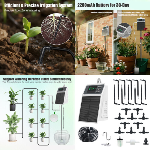 Wassersparendes automatisches Solar-Bewässerungsset mit 1